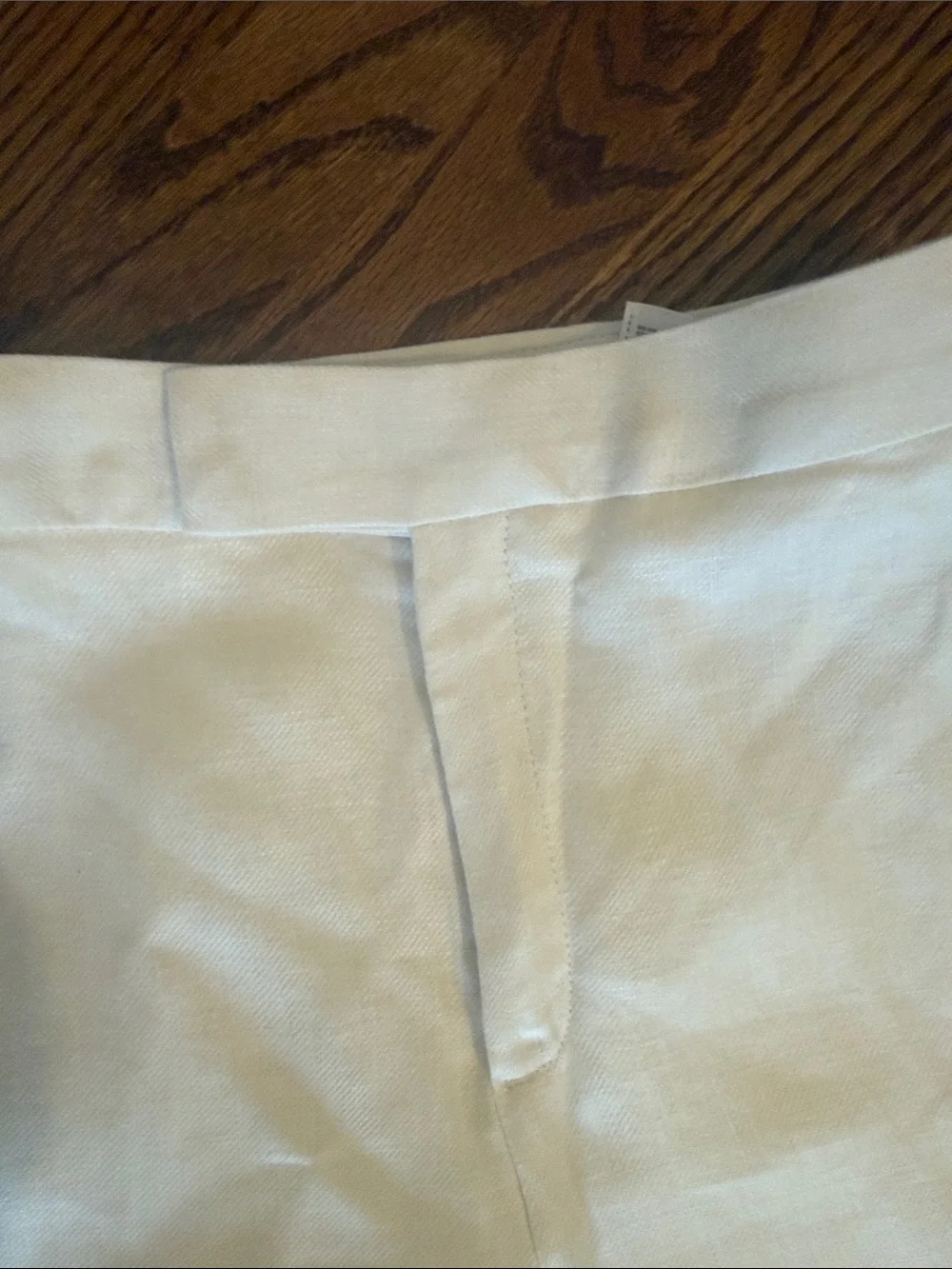 Women's white Tuxedo Wide-Leg Linen Pants